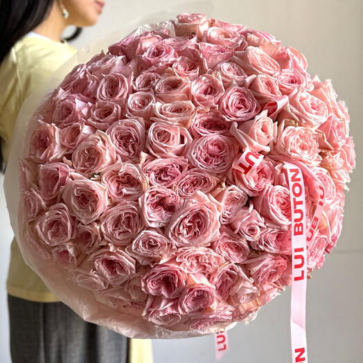 Букет "101 пионовидных роз Pink O Hara"