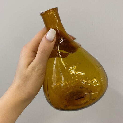 Декоративная ваза, для срезанных цветов, стеклянная 13х17