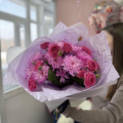 Розовый букет