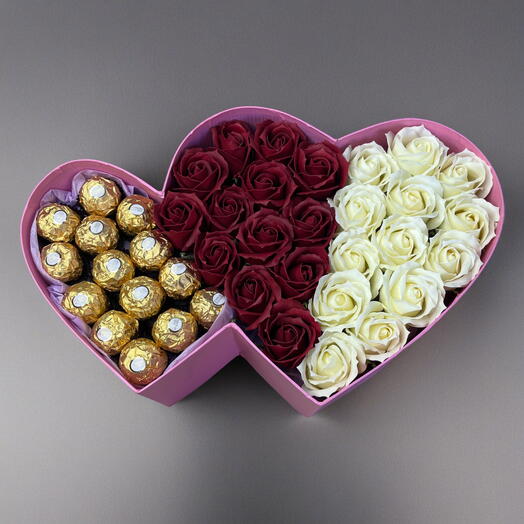 Большой сладкий подарок из конфет Ферреро Роше (Лед и пламя)