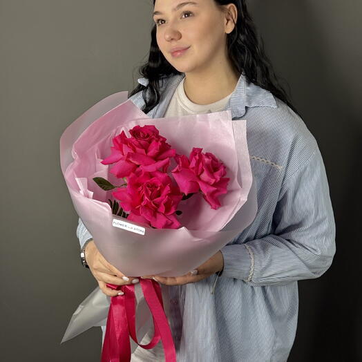 Яркий букет из французских роз — подарок для неё 🌹