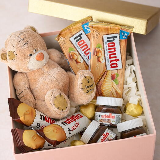 Sweet Gift Box with Teddy Bear