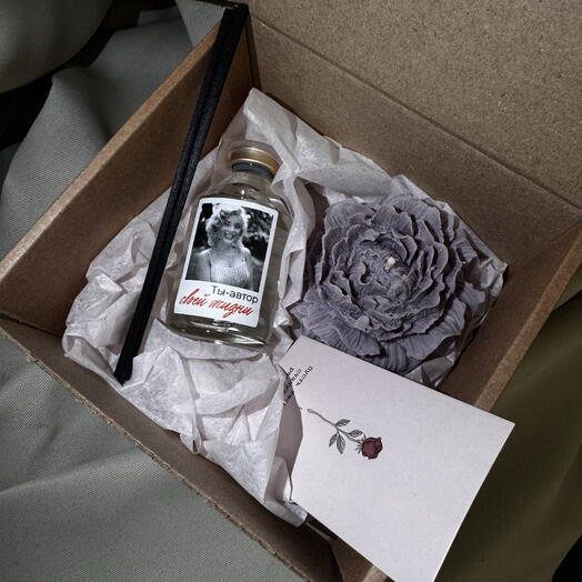 Подарочный набор с диффузором и свечой