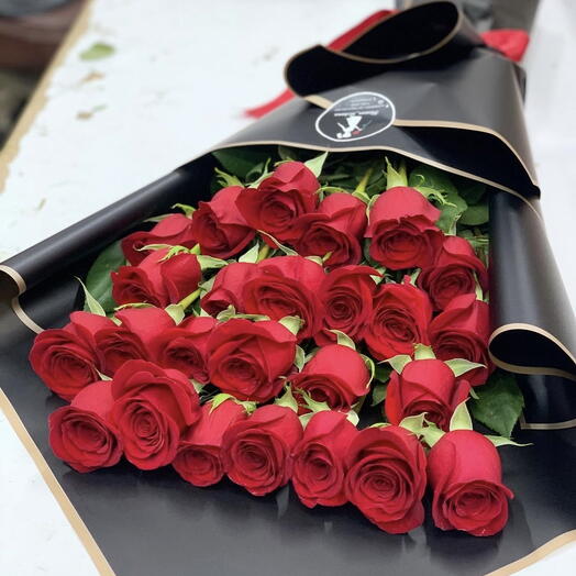Высокие розы 25 шт