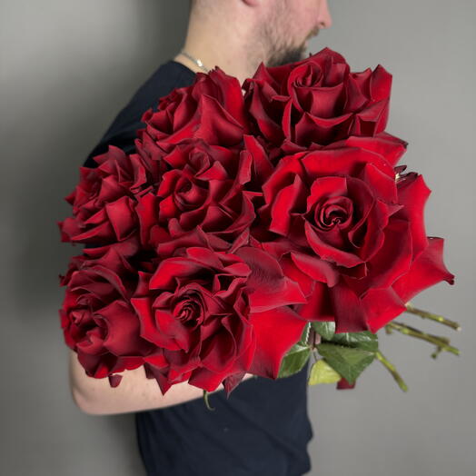 Моно букет из 7 французских красных роз 🥰