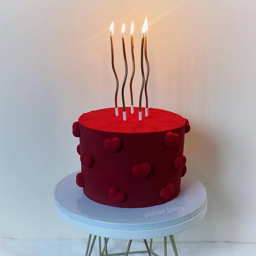 Торт с сердечками