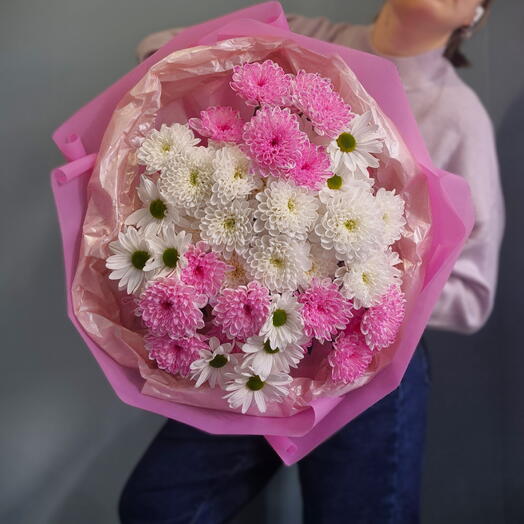 Розовое облачко хризантем🌸
