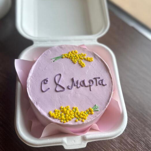 Бенто торт с мимозой на 8 марта
