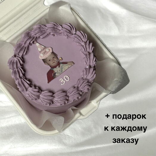 Торт с вашим фото, бенто с детским фото в колпачке, торт со съедобной печатью