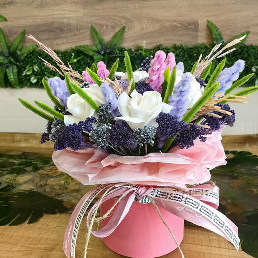 Композиция из мыльных роз 10