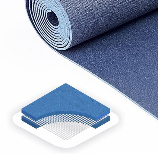 Коврик для йоги  RamaYoga Yin-Yang PRO, синий, 173 х 80 х 0,45 см