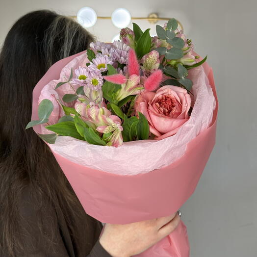 Розовый букет-комплимент 💖
