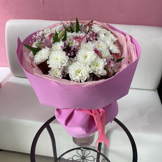 Розовый сборный букет