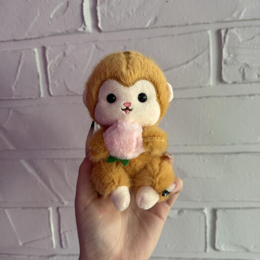 Игрушка брелок оранжевая обезьянка