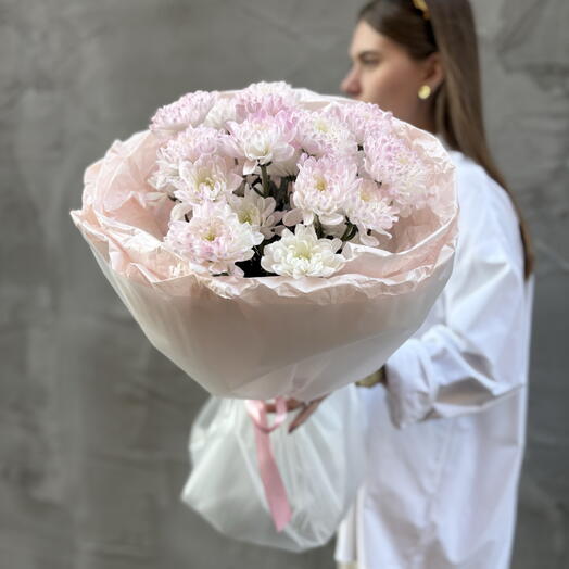 3 розовые хризантемы🌸🌸🌸