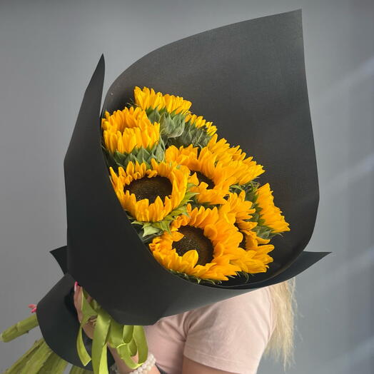 Моно букет с подсолнухами 🌻🌻🌻