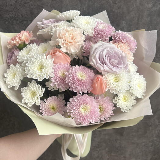Розы, хризантемы, диантусы💐