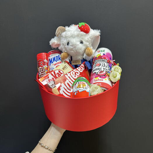 Sweet box с мягкой игрушкой