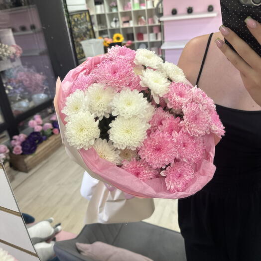 Букет с кружевной хризантемой💖