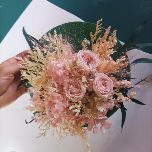 Мини панно из сухоцветов 15*15 см