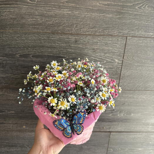 Корзина из гипсофилы💐