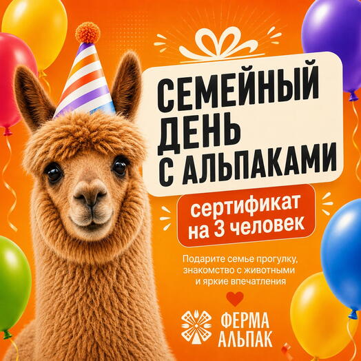 Семейный день на Ферме Альпак в Москве (Щелково)