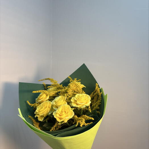 Букет с желтыми розами💛💛