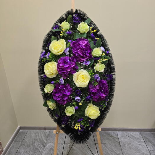 Венок классический 1.1м фиолетовый