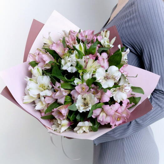 Альстромерии светлый микс les fleur (В0018)