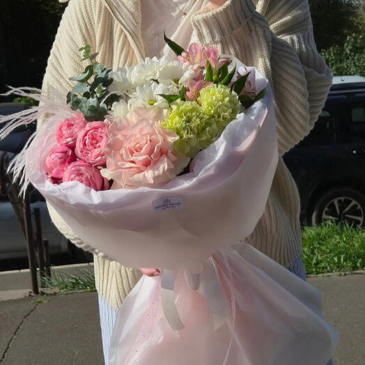Нежный букет в розовых тонах