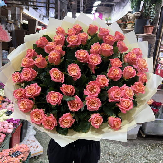 🌹101 КРУПНАЯ РОЗА СОРТА МИСС ПИГГИ🌹