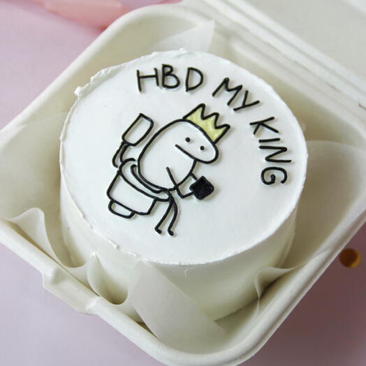 Бенто торт мужчине «HBD MY KING»