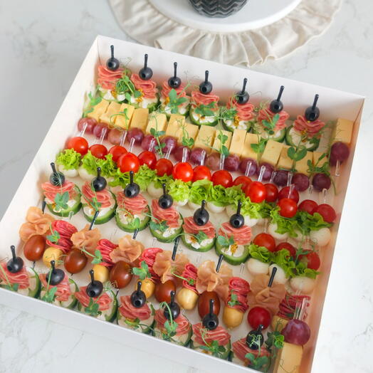 Фуршетный бокс канапе "Праздничный"🍢🍡