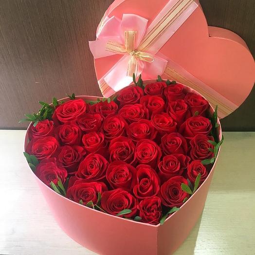 Corazón de rosas
