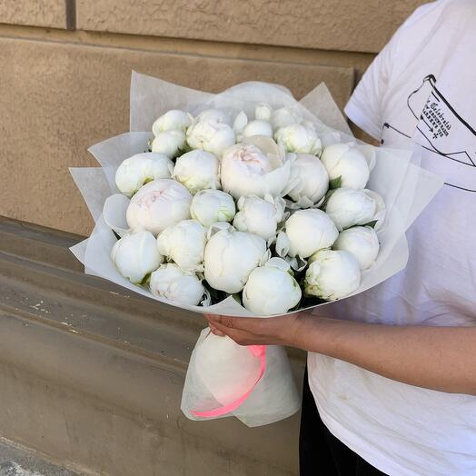 25 Белые пионы