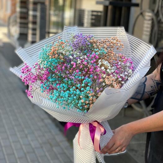 Букет радужной гипсофилы