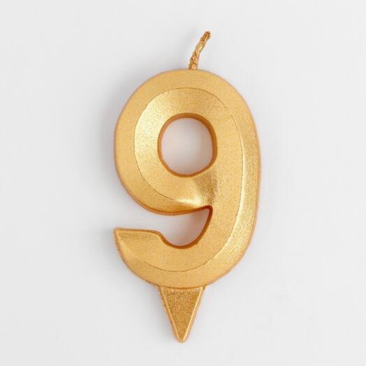 Golden candle "9"