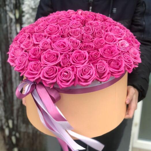 Flores en una Caja de 101 rosas