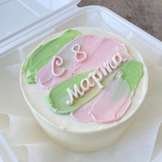Bento cake with a simple pattern