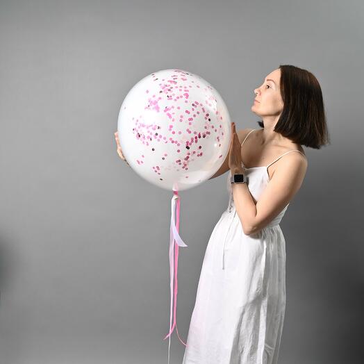 Large mirror ball with a diameter of 60cm confetti