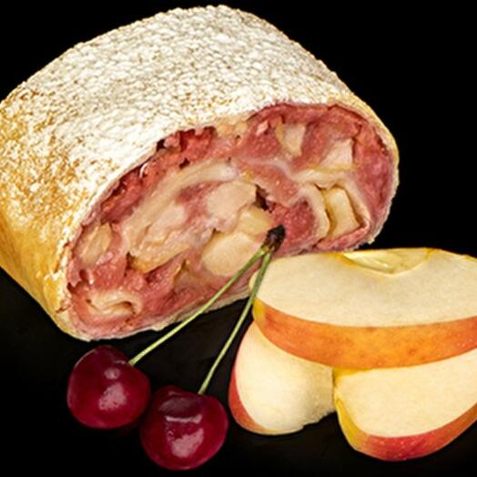 Strudel de manzana con cereza