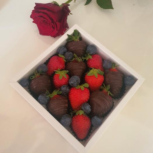 Strawberries in a box