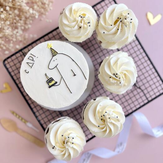 Бенто з капкейками З Днем Народження