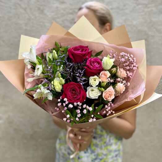 Bouquet fragrant assortment of fresh flowers