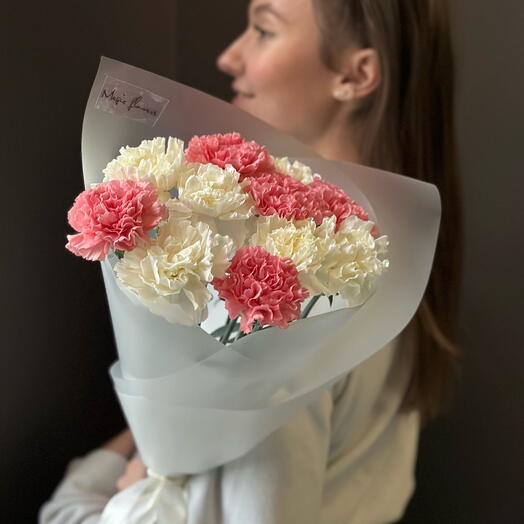 Монобукет из диантусов (11) Нежная любовь💞