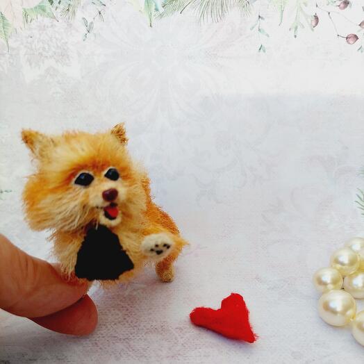 Шпиц миниатюрная игрушка
