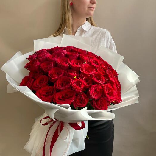 Букет из 51 красной розы