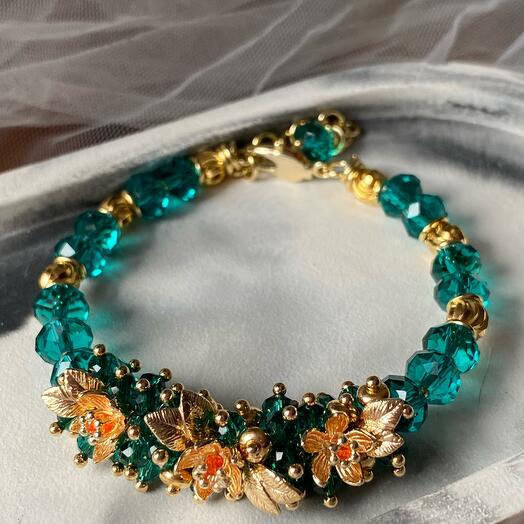 Браслет «Хрустальные цветы»