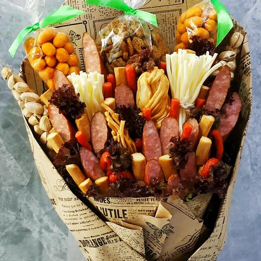 Мужской колбасный букет