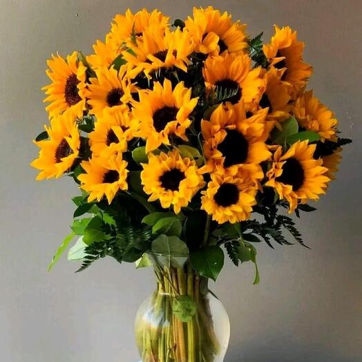 Букет подсолнух 🌻